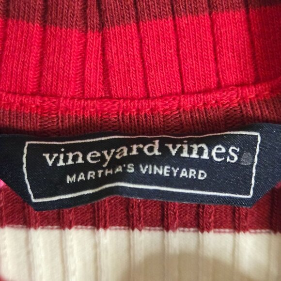 Vineyard Vines NWT Ribbed Knit Midi Dress Ribbon Striped Red 2023 Size S - Picture 7 of 9